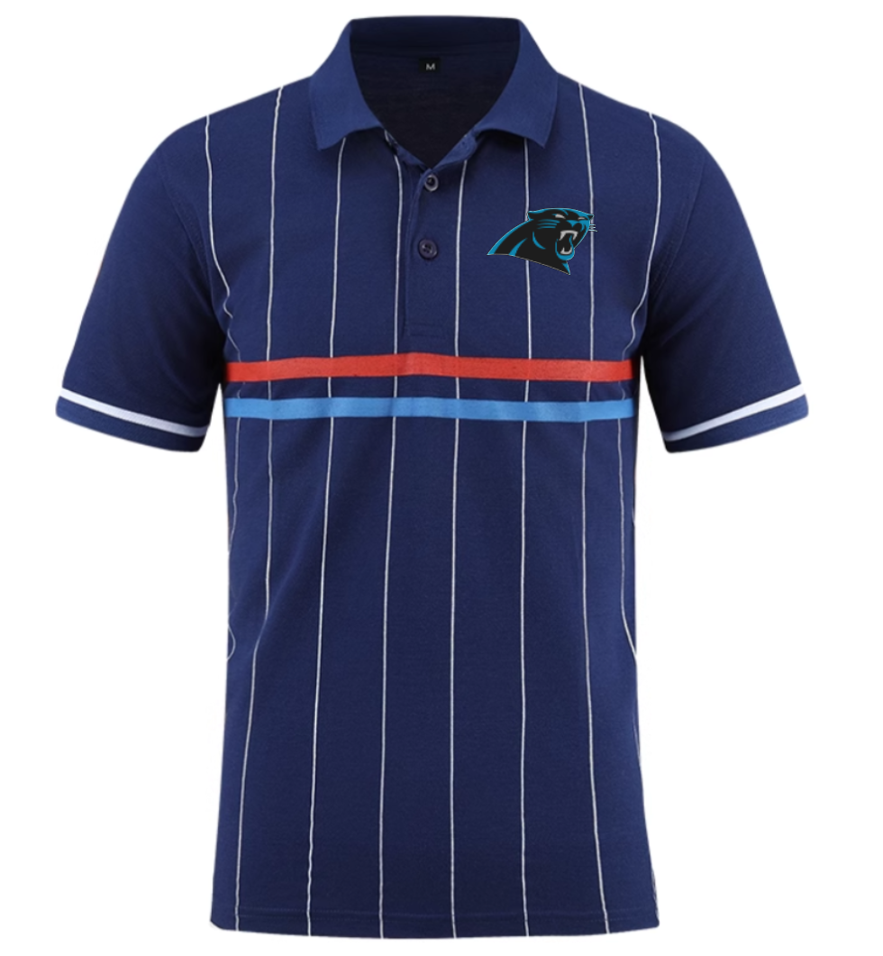 Carolina Panthers blue Men 2025 NFL polo T shirt->nfl t-shirts->Sports Accessory